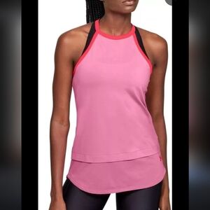 Under Armour Vibrant Pink Tank with Orange Trim Sport Tank S Sport Active Gym Ru